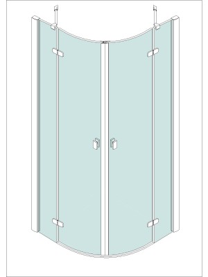 Frameless shower enclosures - A1902. Frameless shower enclosures (A1902)